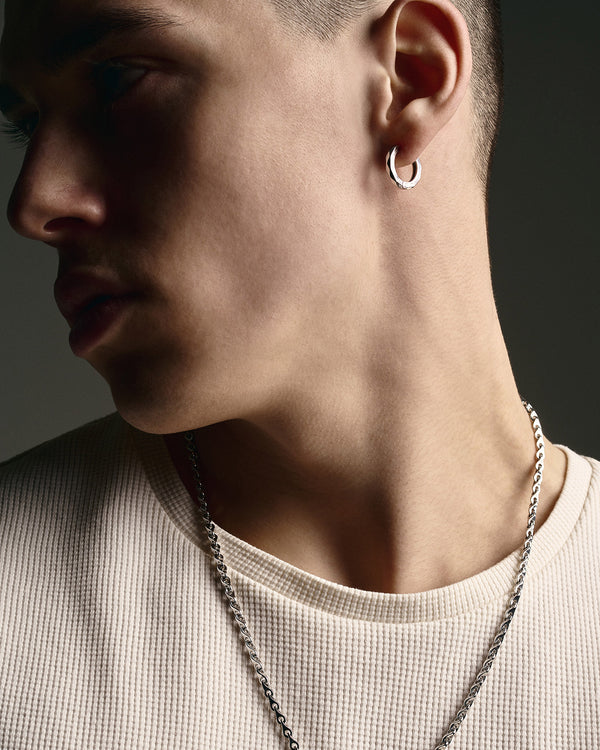 Orecchino singolo FLASH in oro bianco 14k