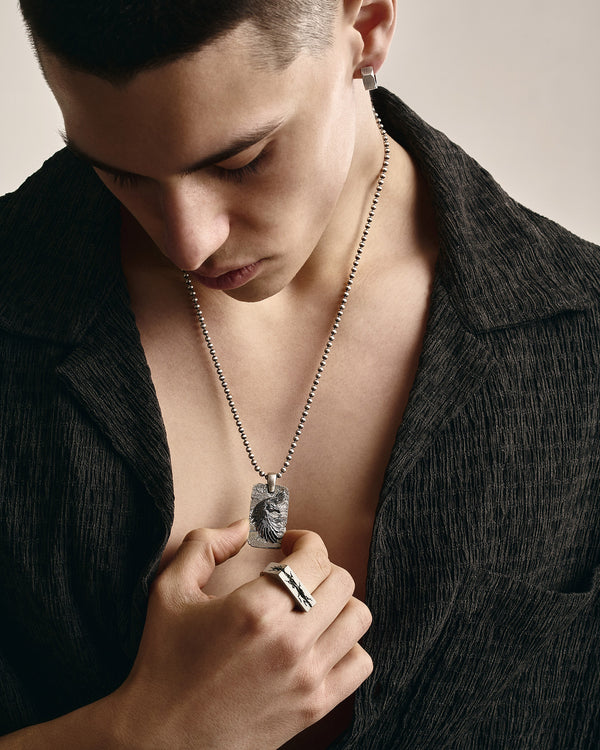 Silver pendant RAVEN