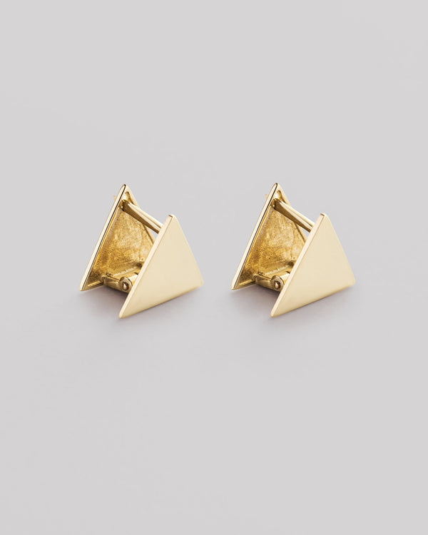 Earrings TRIANGLE (14k yellow gold)