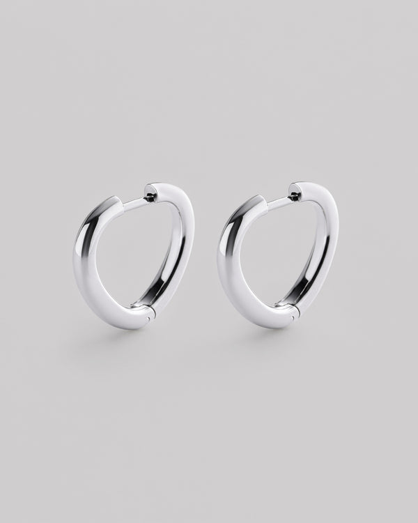 Silver hoop earrings DELIA
