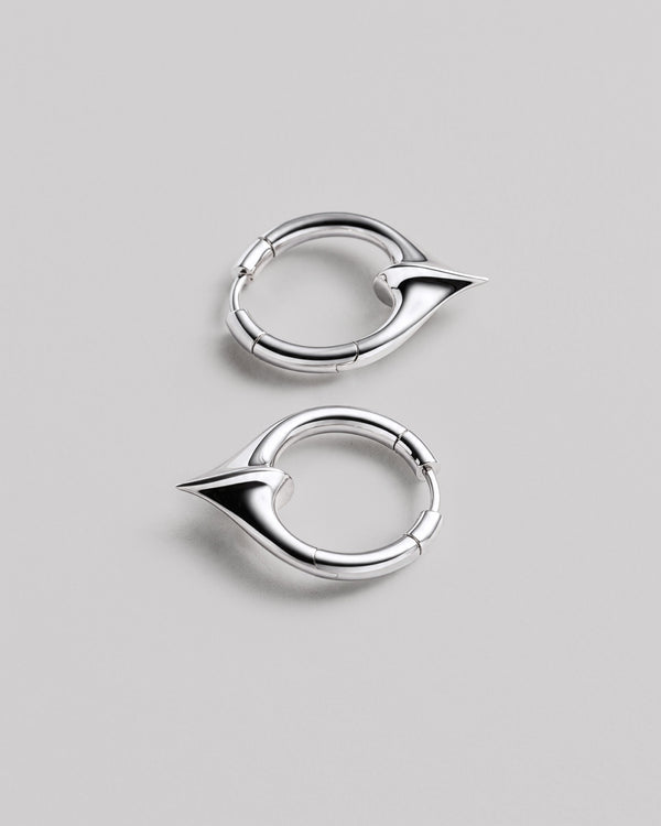 Silver hoop earrings THE THORN