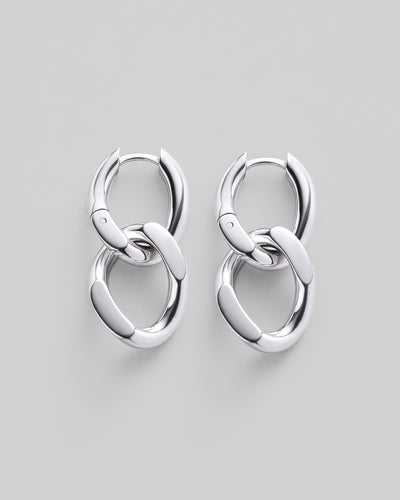 Boucles d'oreilles en argent TWIN