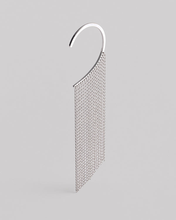 Silver single earring - cuff FLUMEN
