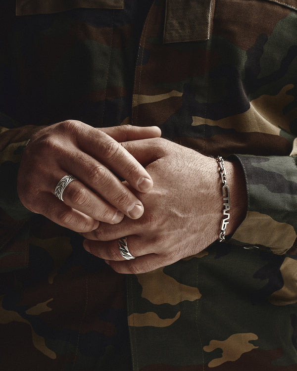 Silver ring CUBAN CHAIN