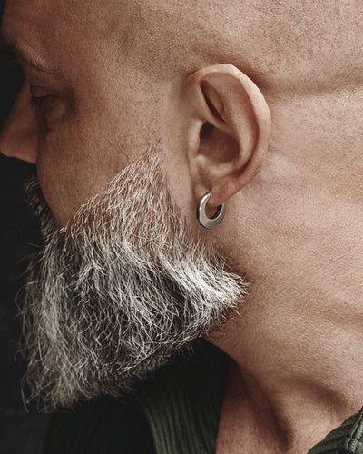 Silver single earring LUNNITSA