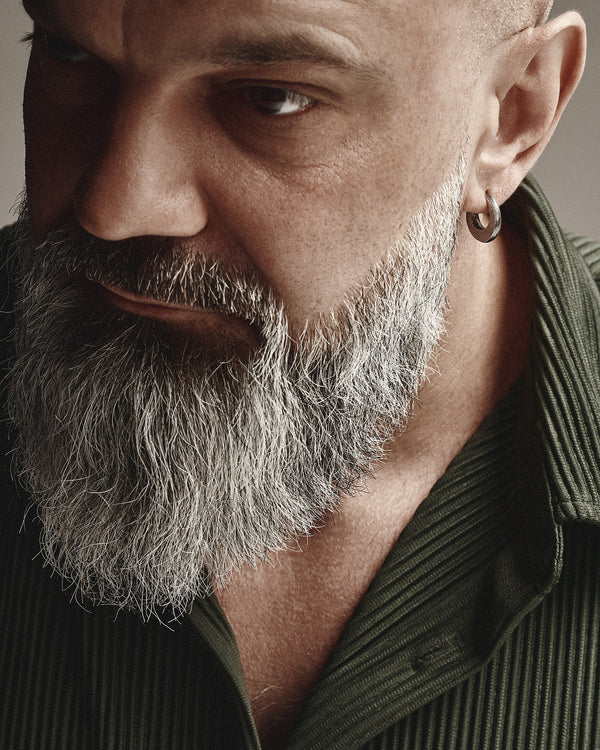 Boucle d'oreille simple en argent LUNNITSA