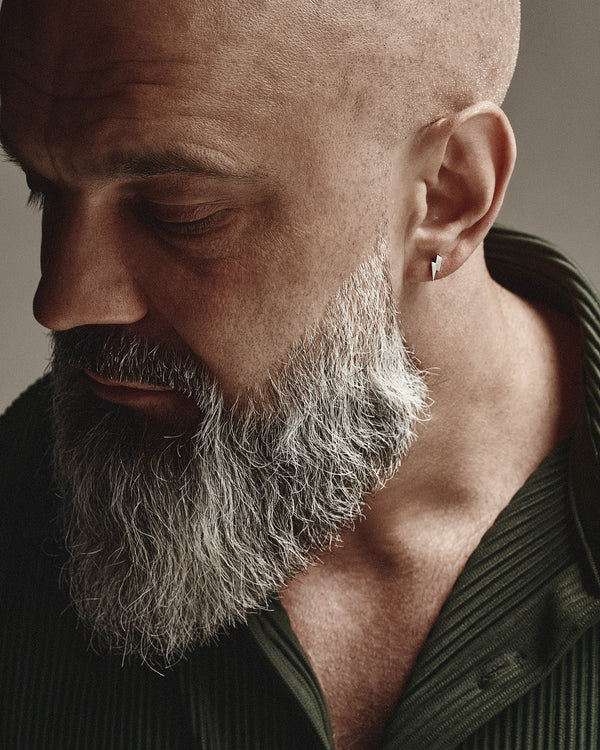 Orecchino singolo in argento LIGHTNING