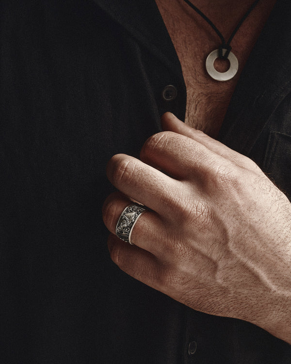 Anello in argento PESCE AFFACCA SOLDI