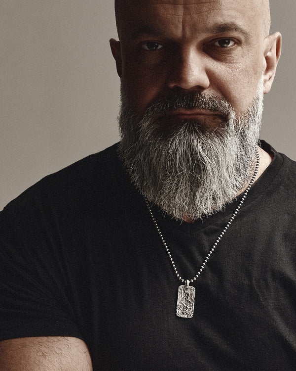 Silver pendant BOXE OMBRA