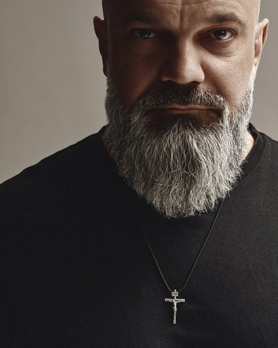 Silver Cross CRUCIFIXION of JESUS CHRIST. INRI mini