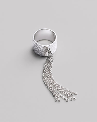 Bague en argent SHEEN AVEC CHAÎNES