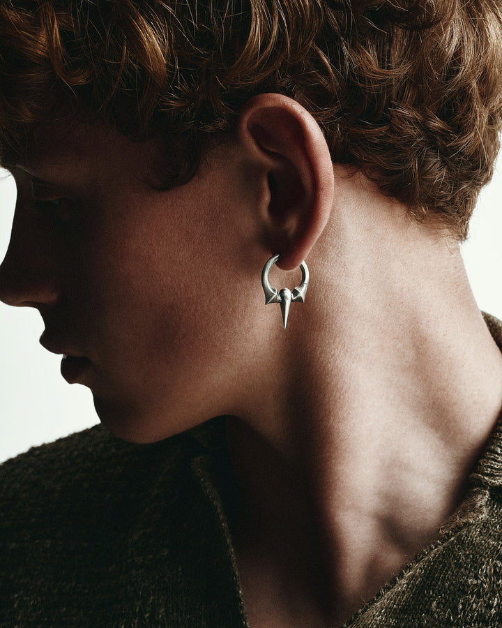 Boucle d'oreille simple en argent WANDERER