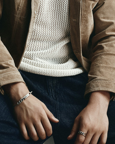 Silver bangle AUSDAUER