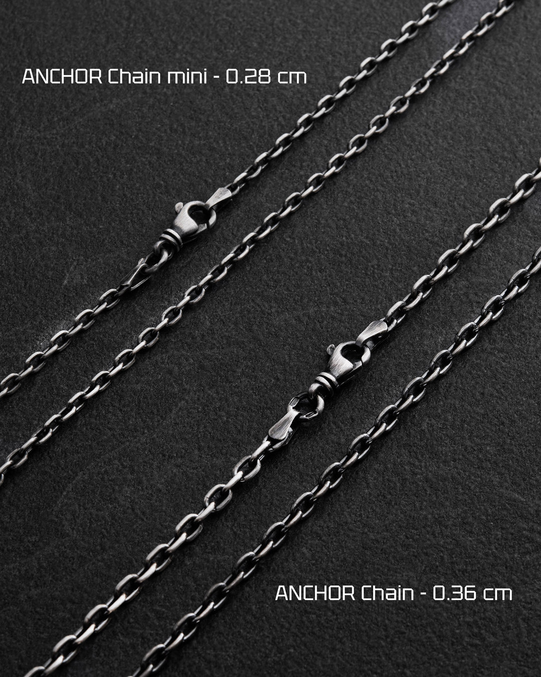 Chaîne en argent - tissage ancre