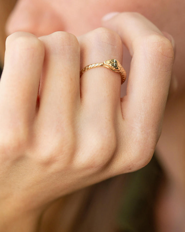 Ring OUROBOROS (14k yellow gold)