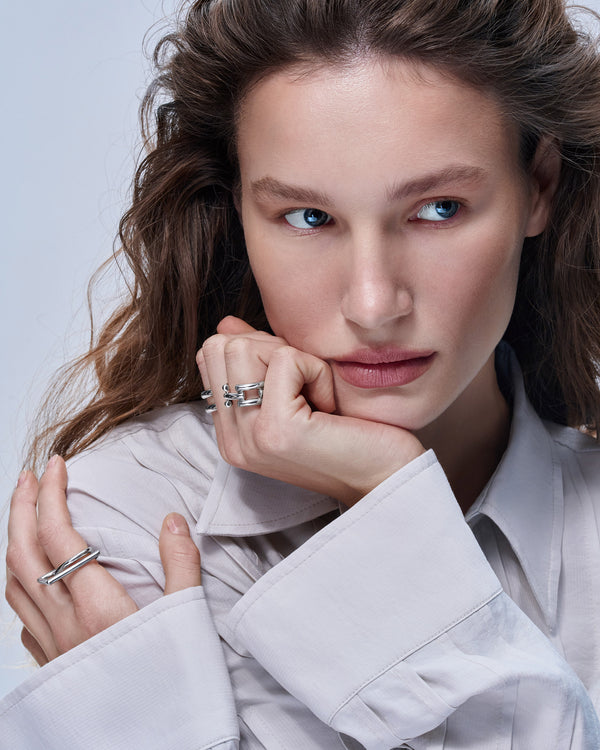 Bague en argent DYNAMIQUE