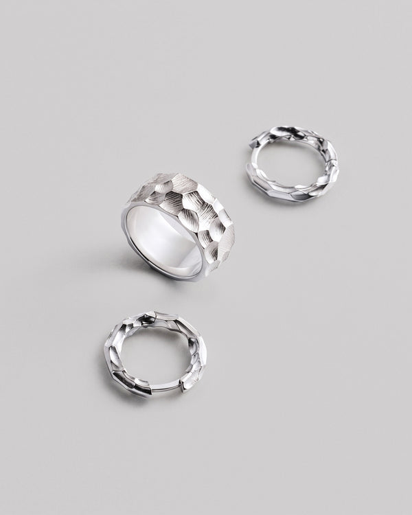 Silver ring CRATERS