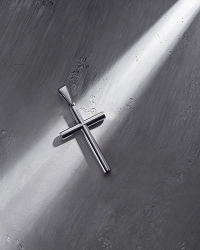 14k Weißgold Kreuz ANBETUNG