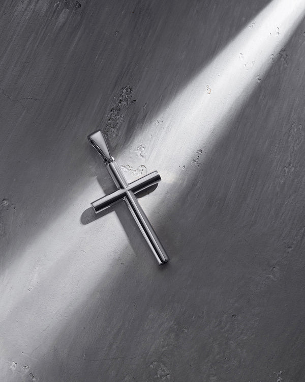 14k white gold cross ANBETUNG