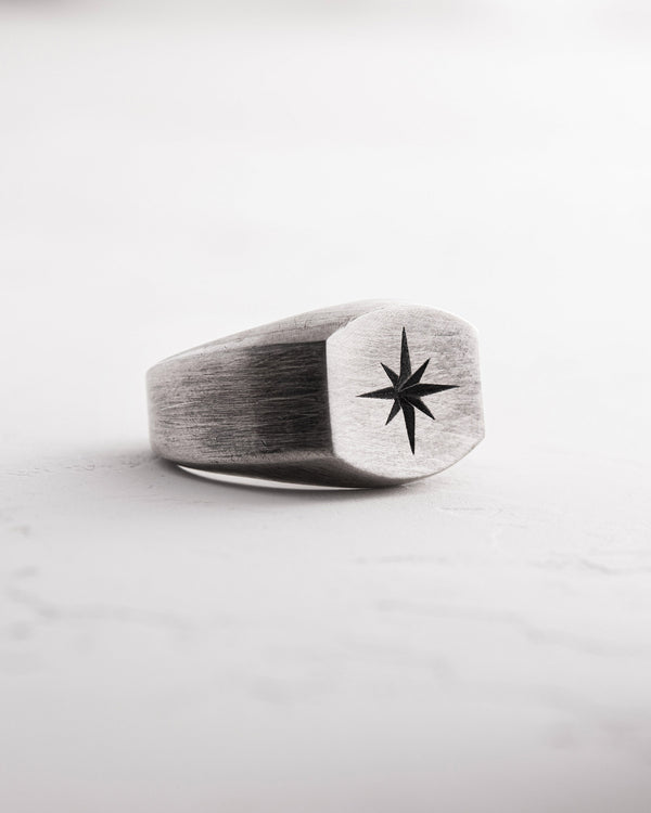 Silver ring POLAR STAR
