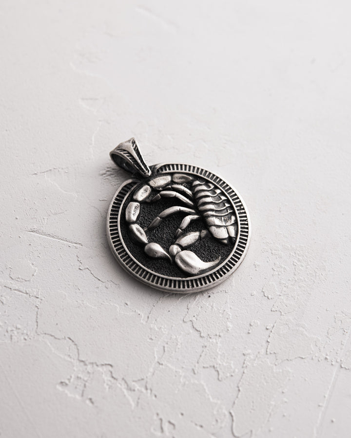 Silver pendant Zodiac sign - SKORPION