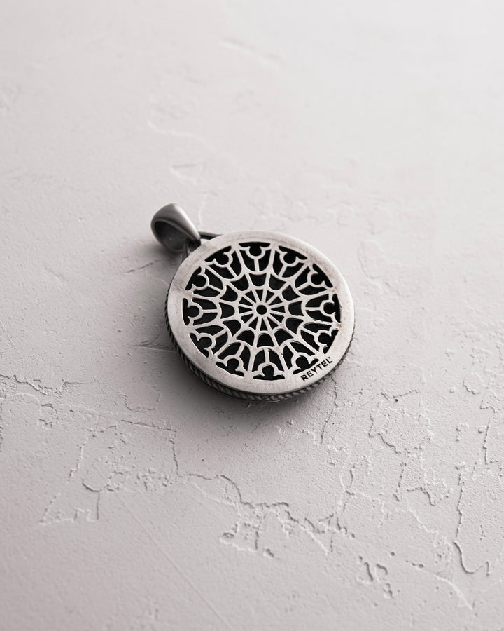 Silver pendant Zodiac sign - AQUARIUS. MEMENTO MORI