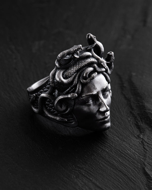Silver ring GORGON MEDUSA