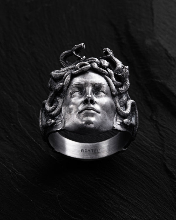 Silver ring GORGON MEDUSA
