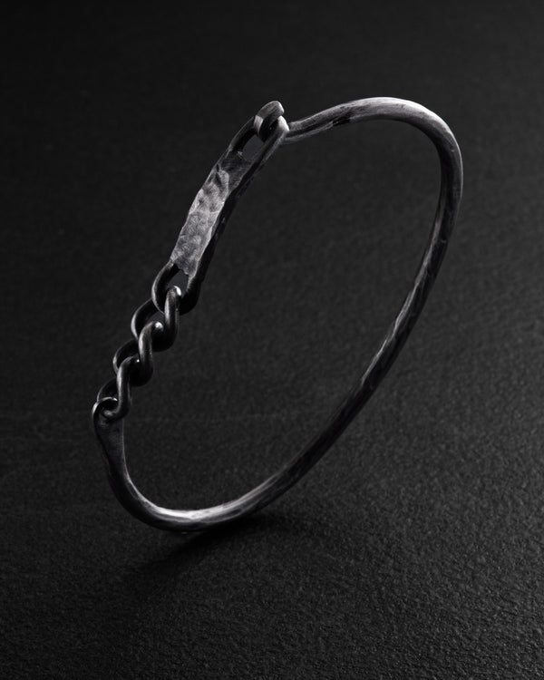 Silver bangle AUSDAUER