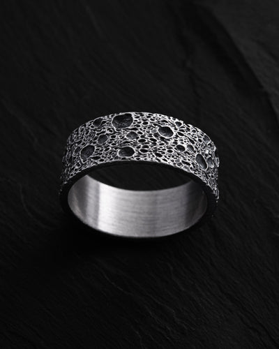 Anello in argento SUPERFICIE LUNA