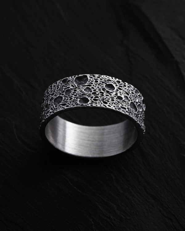 Silberring MONDOBERFLÄCHE