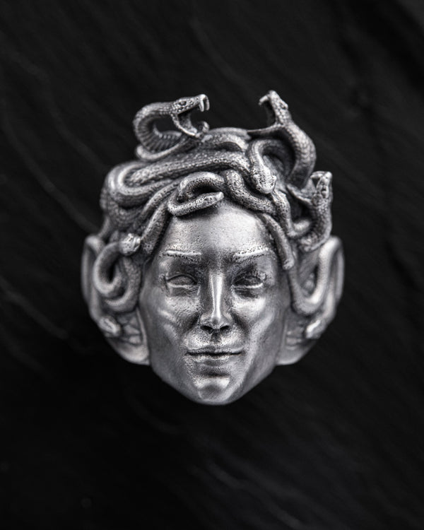 Silver ring GORGON MEDUSA