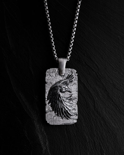 Silver pendant RAVEN