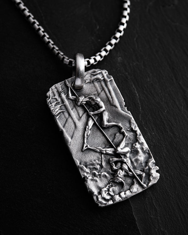 Silver pendant BOXE OMBRA