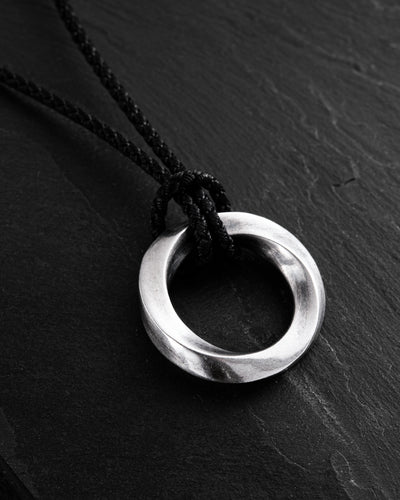 Silver pendant INFINITE LOOP (on cord)