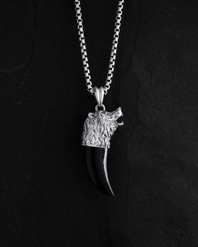 Silver pendant BEAR CLAW