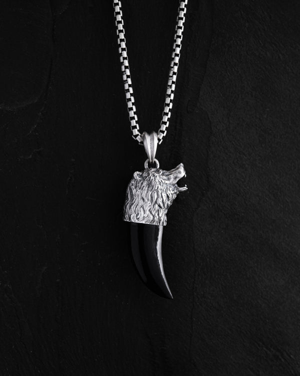 Silver pendant BEAR CLAW