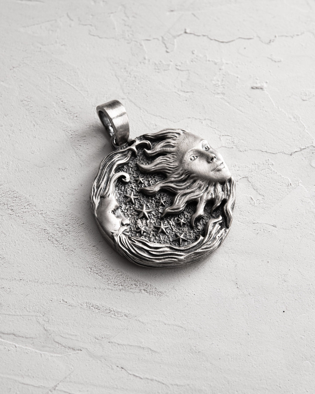 Silver pendan SUN MOON and STARS