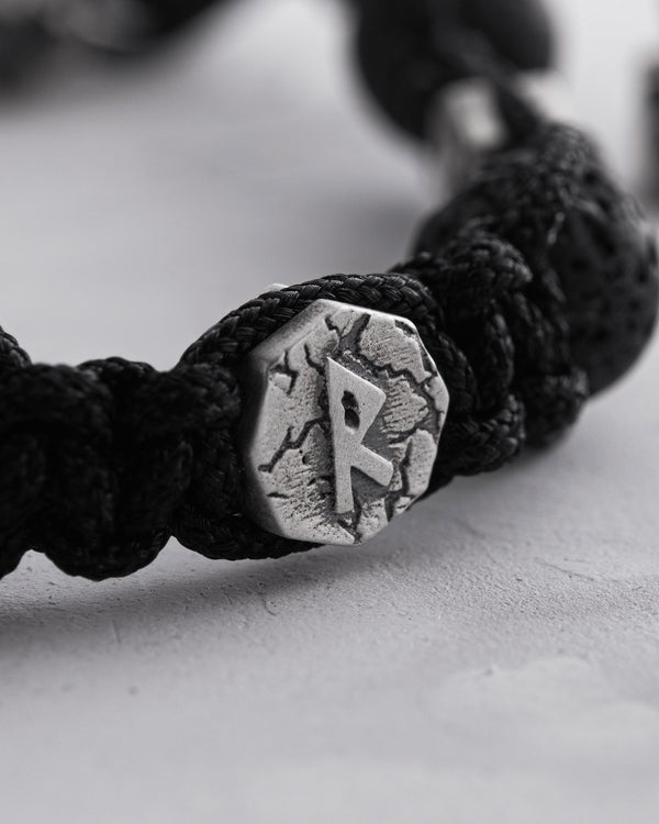 Men's bracelet RUNES (lava)