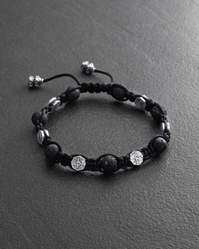 Men's bracelet RUNES (lava)