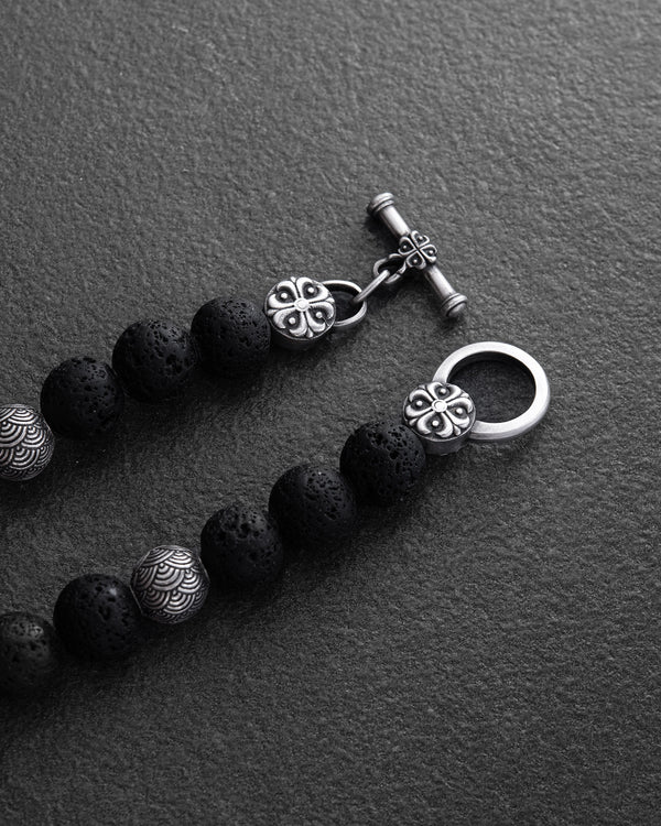 Bracelet homme CARPES KOI JAPONAISES ET VAGUES (lave)