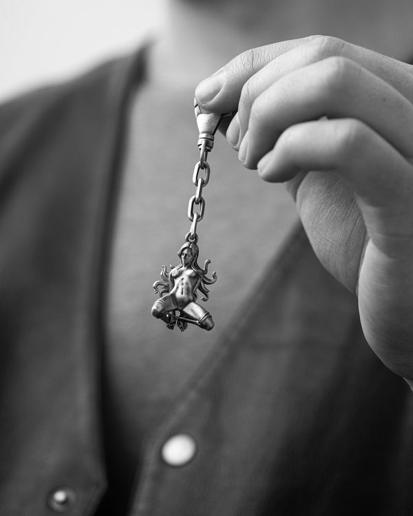 Silver keychain NAKED