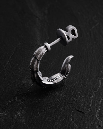 Silver single earring SCORPIO