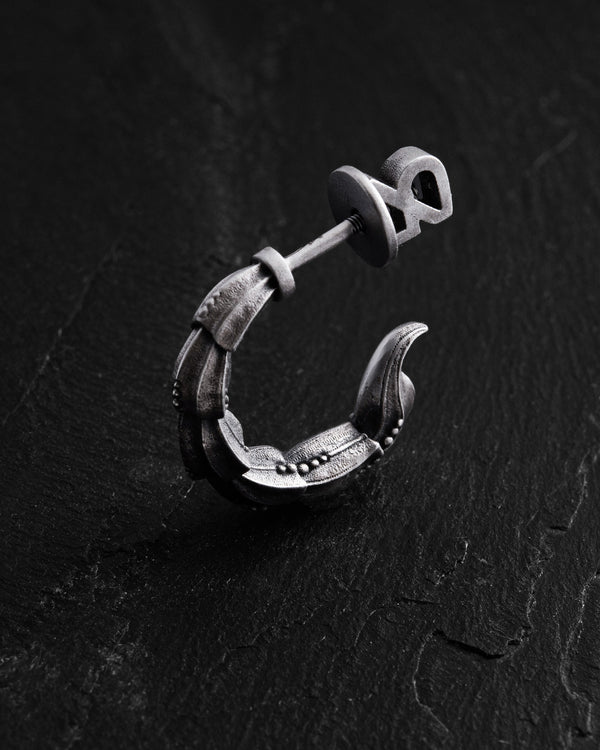 Silver single earring SCORPIO