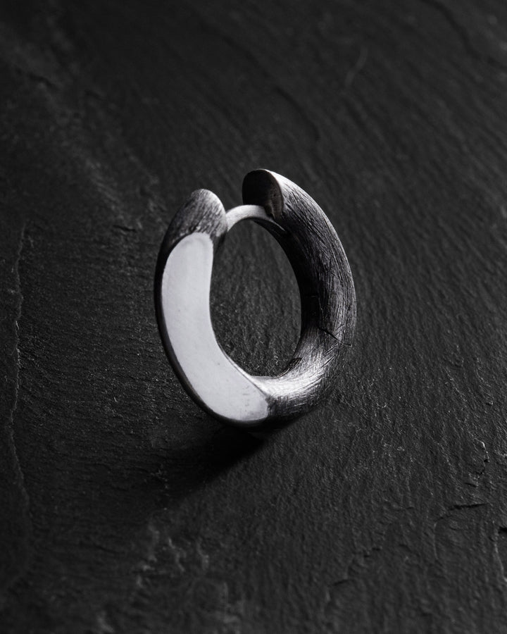 Boucle d'oreille simple en argent MIRROR