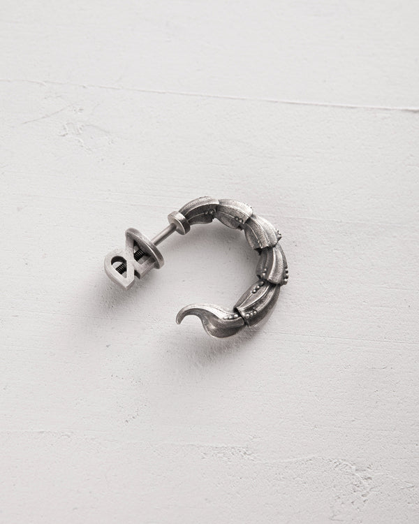 Silver single earring SCORPIO
