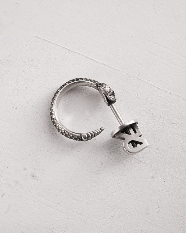 Silberner Einzelohrring RATTLESNAKE