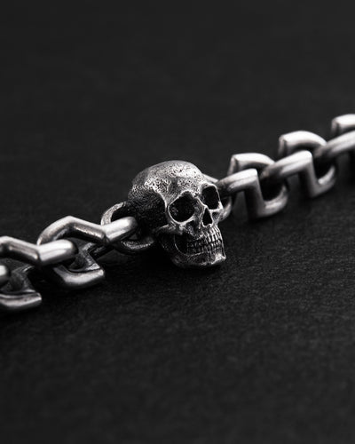 Silver bracelet SKULL