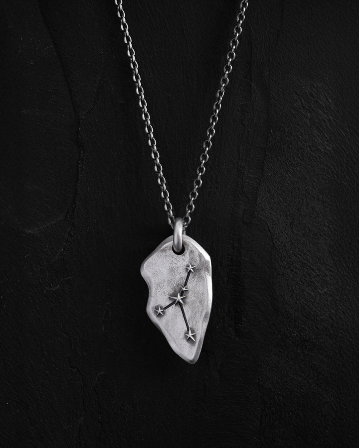 Silver pendant ARIES CONSTELLATION on a chain