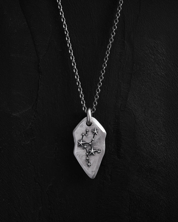 Silver pendant VIRGO CONSTELLATION on a chain